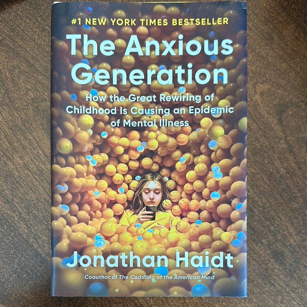 The Anxious Generation Book by Jonathan Haidt